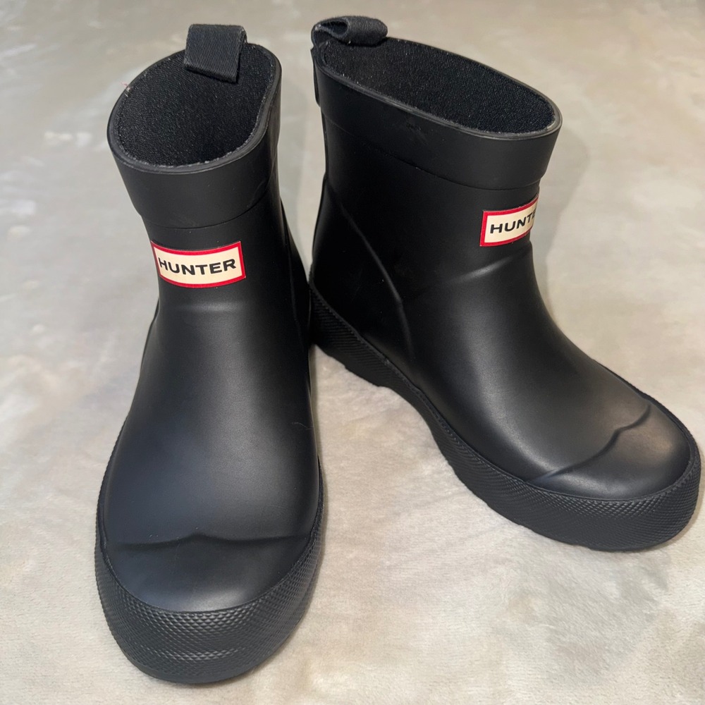 Hunter Kids First Classic Rain Boots Matte Black Waterproof UK12 EU31 US13G1